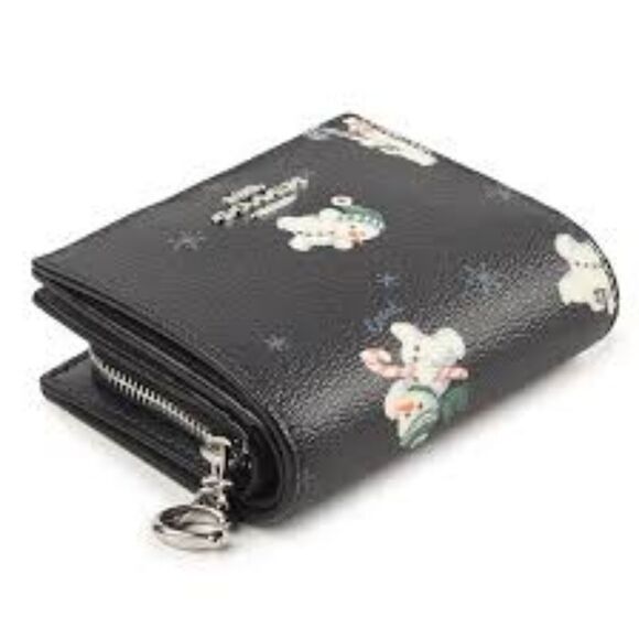 Coach Snowman & Snowflakes Wallet & Photo frame Charm/Keychain Boxed Gift Set - Picture 4 of 14